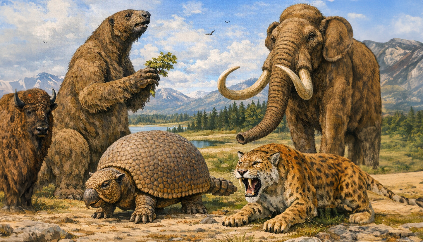 réplica gigante de megaterio